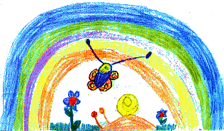 Gruppenbild der Kindergartengruppen: Blume Regenbogen Schmetterling Schnecke